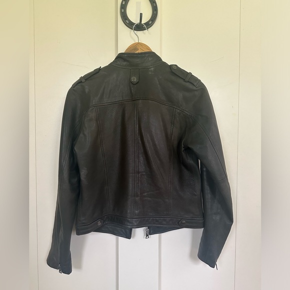 Banana Republic warm gray leather jacket - Picture 3 of 7